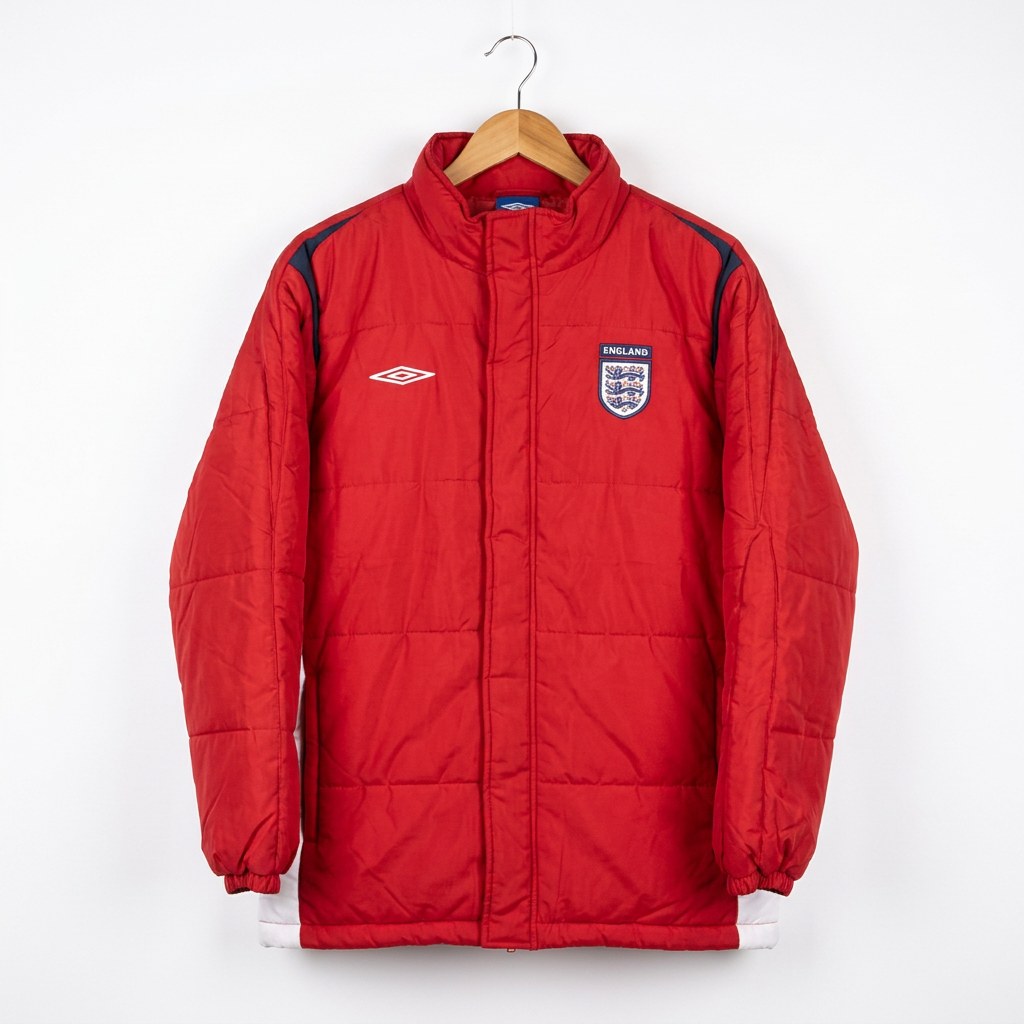 Vintage Umbro England Padded Jacket Red 2000s